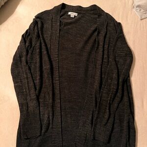Croft & Barrow Gray Cardigan Sweater Open Front